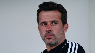 Fulham vs Liverpool live stream | Marco Silva of Fulham FC before the start of the Trofeu do Algarve match between Fulham and SL Benfica at Estadio Algarve on July 17, 2022 in Faro, Portugal.