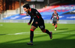 Takumi Minamino opened the scoring at Selhurst Park