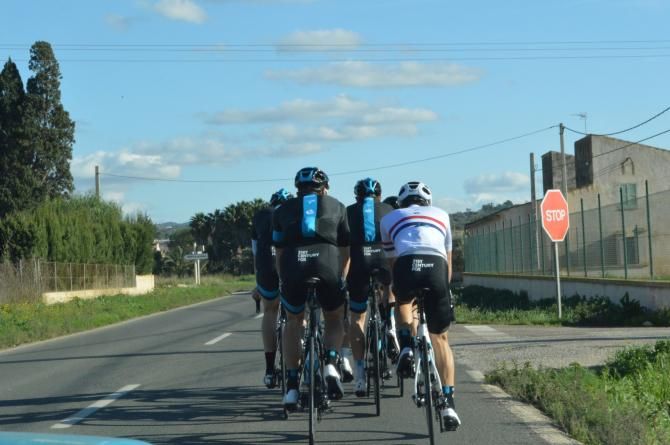 The Team Sky riders training in Mallorca