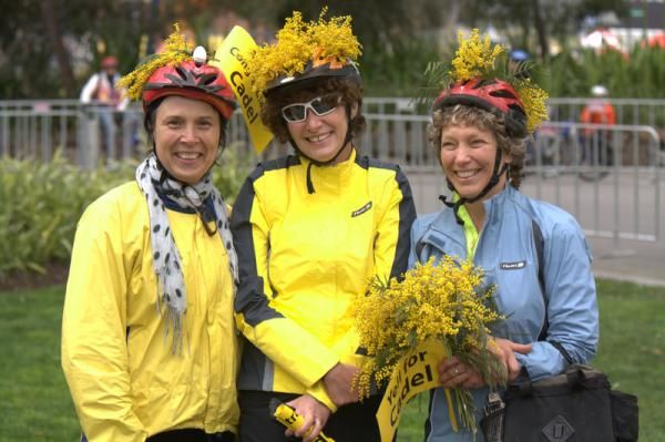 Fans of Evans decked out in yellow