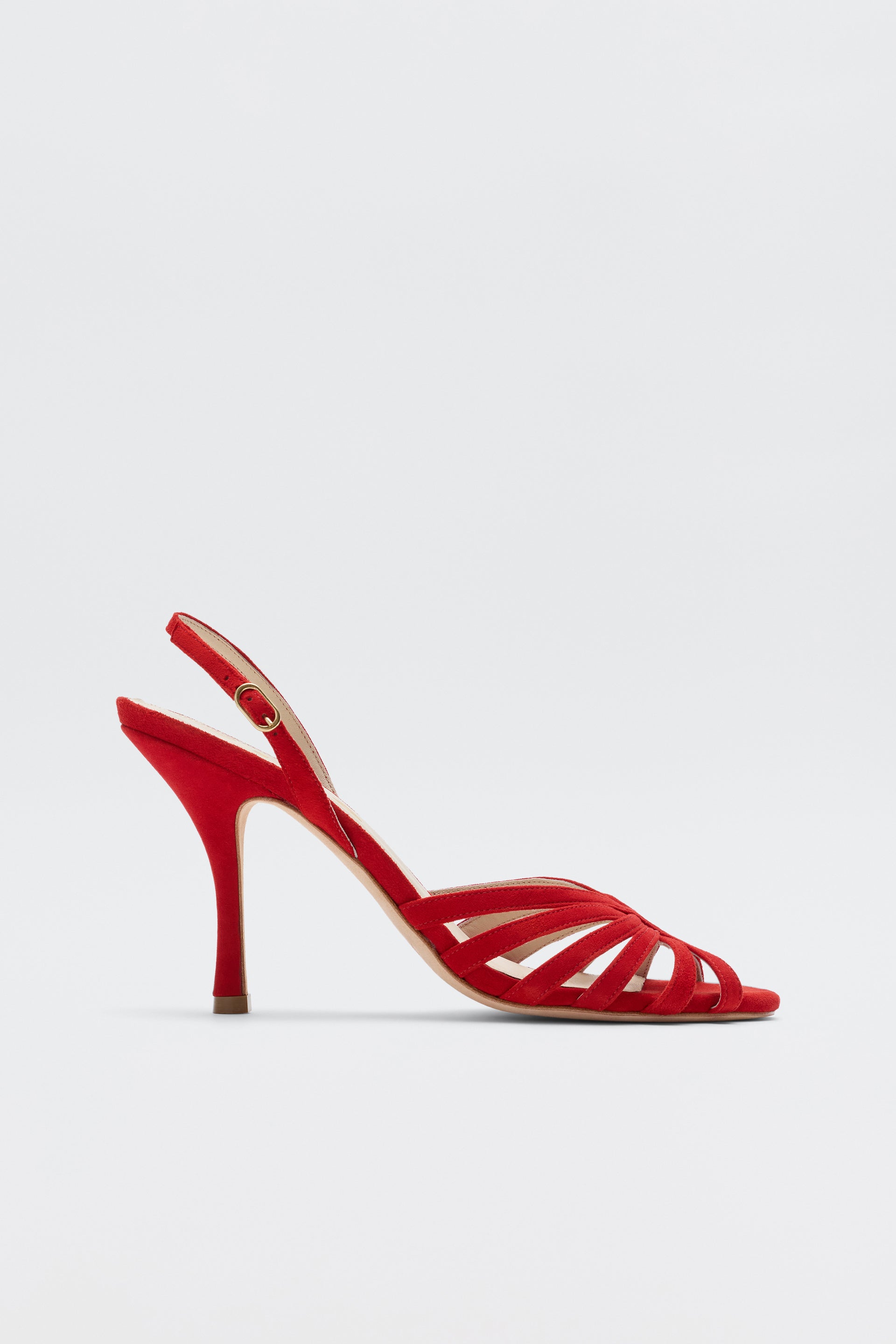 Mavi Suede Sandals in Red