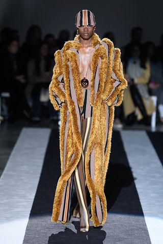 Model on the runway at Missoni RTW Fall 2024 as part of Milan Ready to Wear Fashion Week held on February 24, 2024 in Milan, Italy.