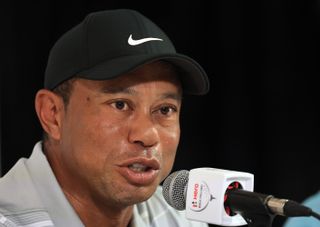 Tiger Woods at his 2023 Hero World Challenge press conference