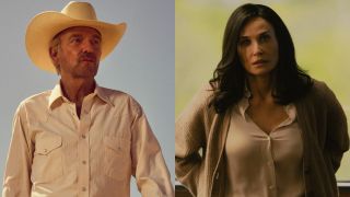 From left to right: Billy Bob Thornton and Demi Moore on Landman.