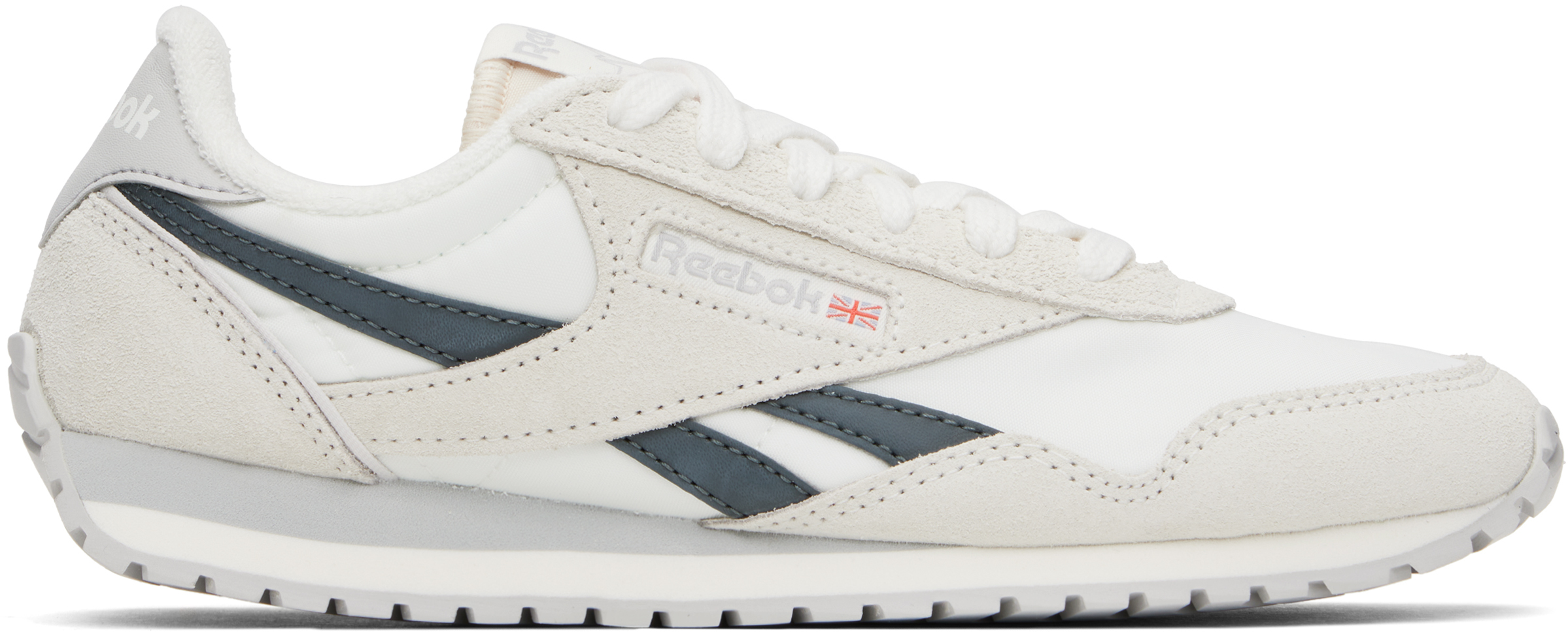 White &amp;amp; Gray Classic Az Sneakers