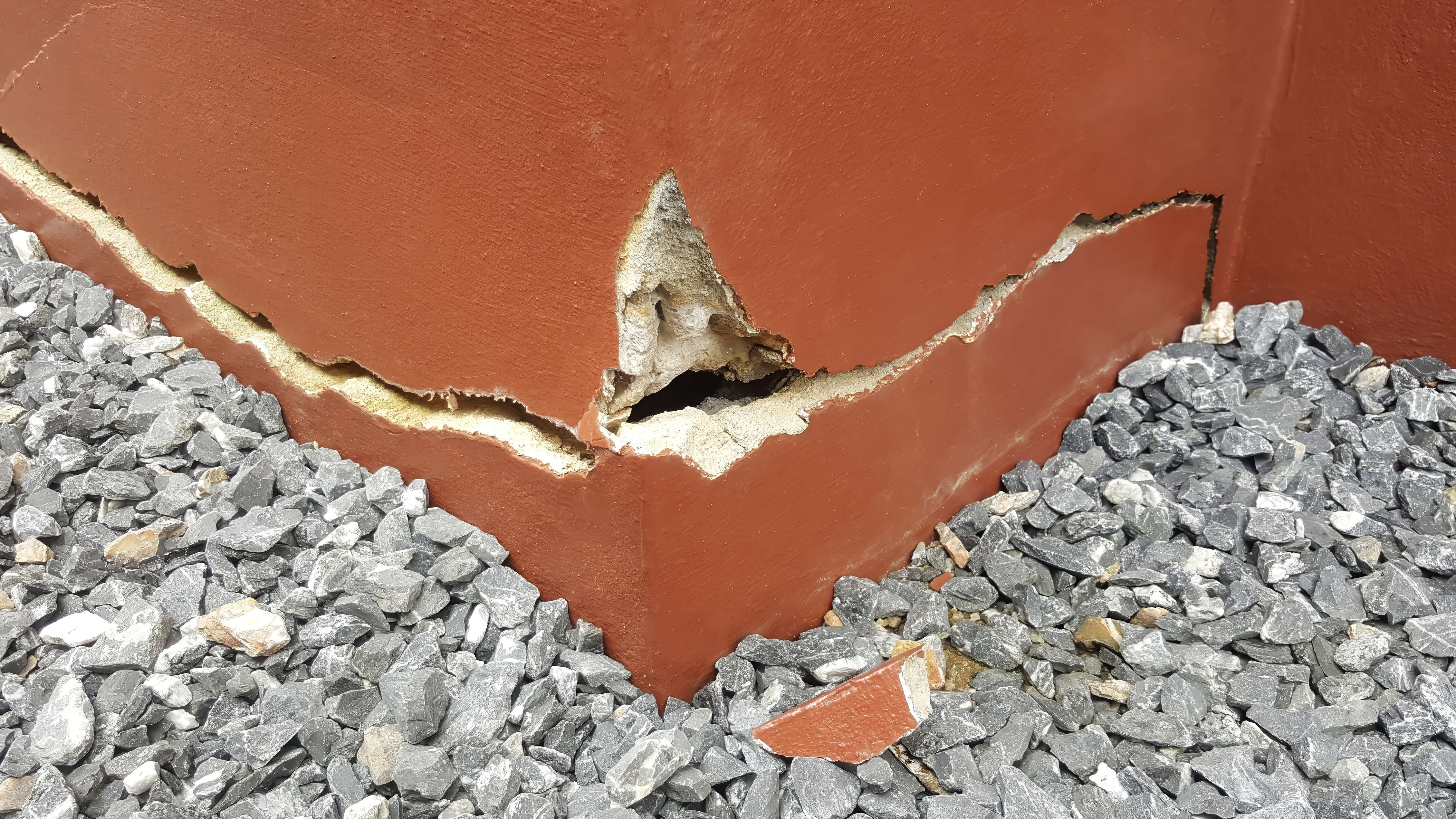 Cracks in the foundations of a house