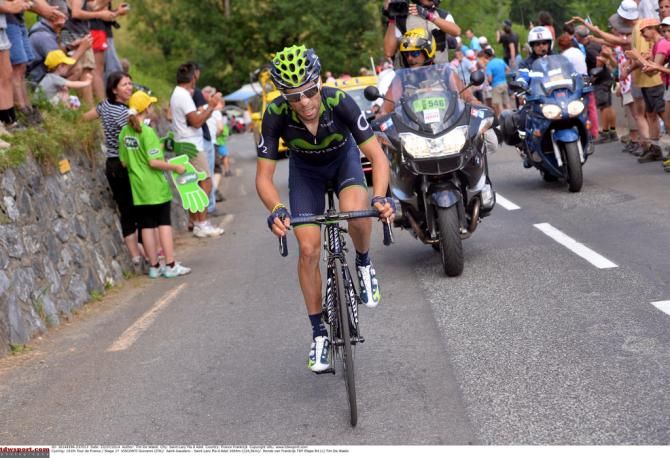 Giovanni Visconti (Movistar) attacked late in the stage