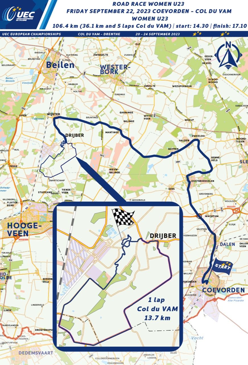UEC Road European Championships 2023 Maps