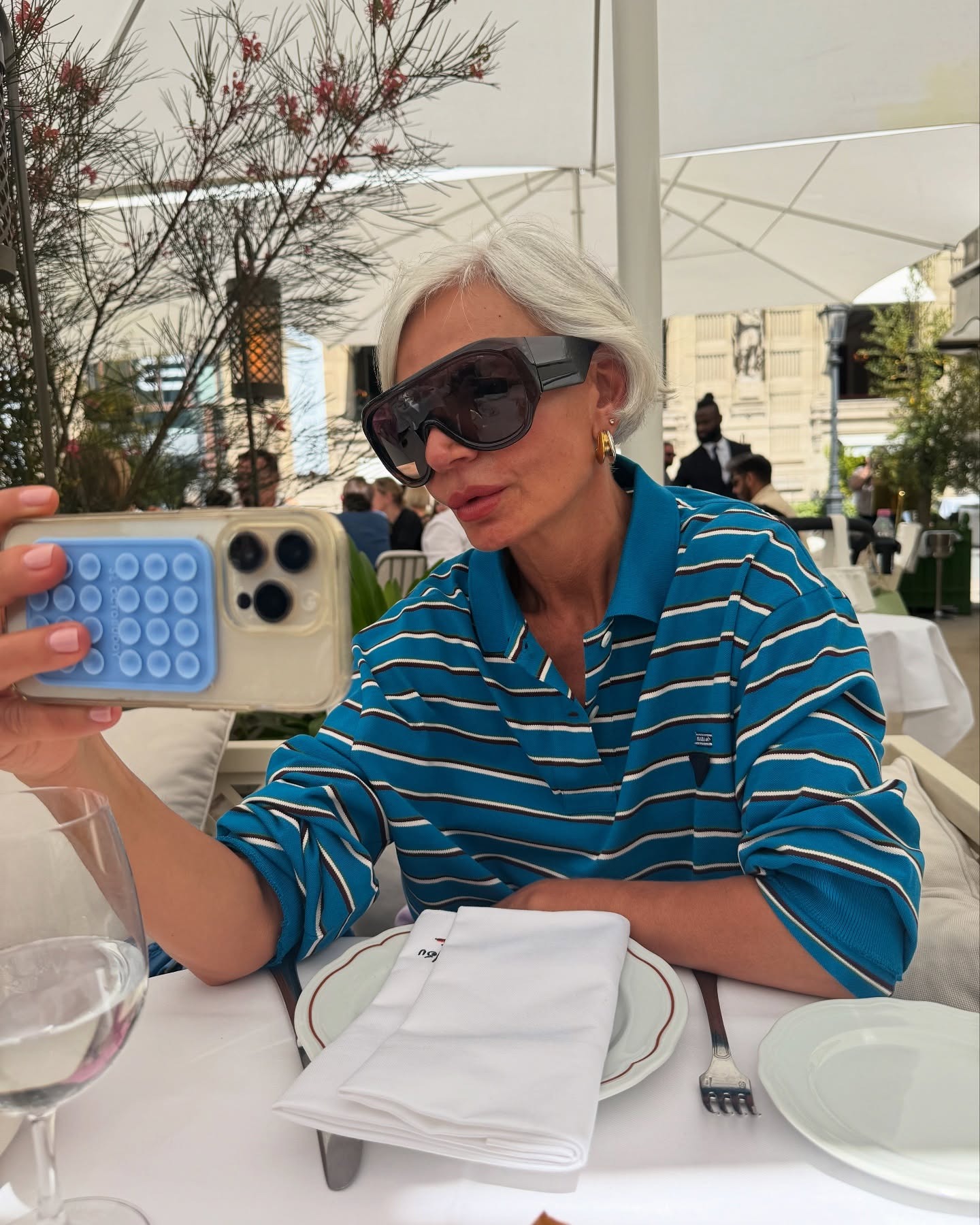 @greceghanem wearing rugby shirts with jeans