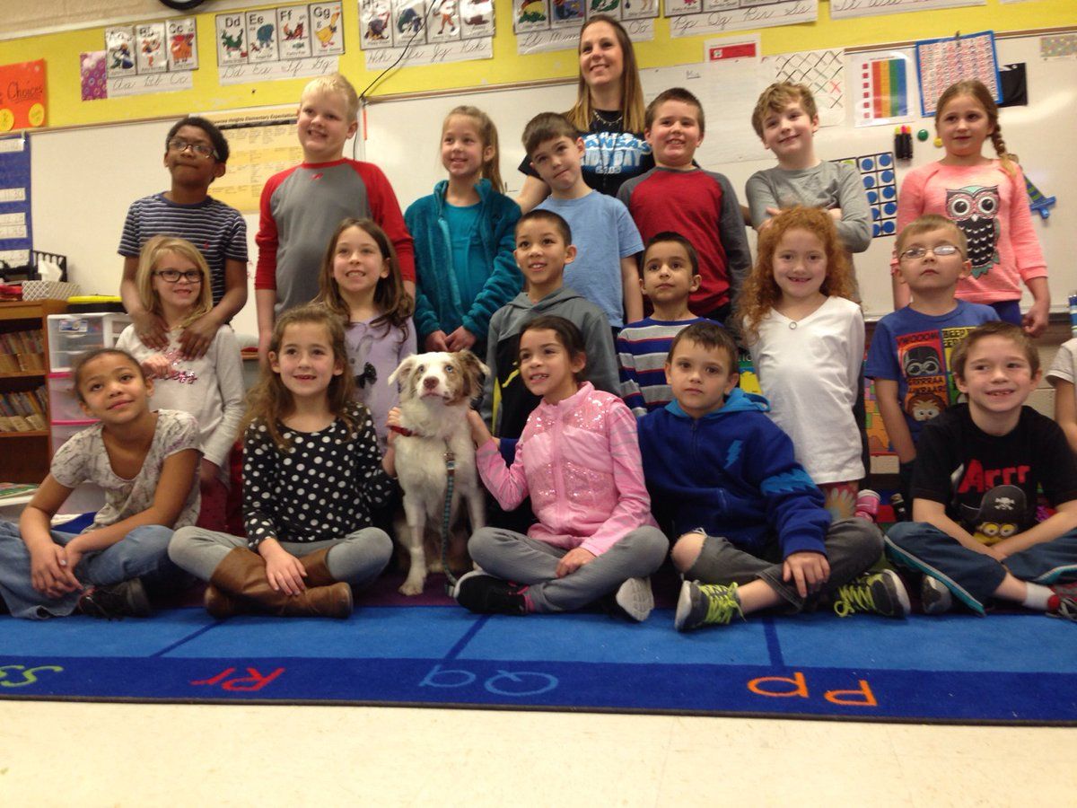 Ryker and the second graders who helped him.