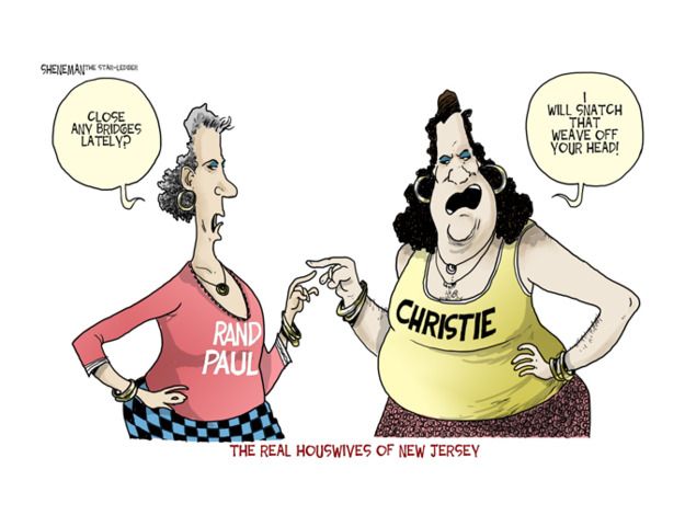 Political cartoon U.S. Rand Paul Christie