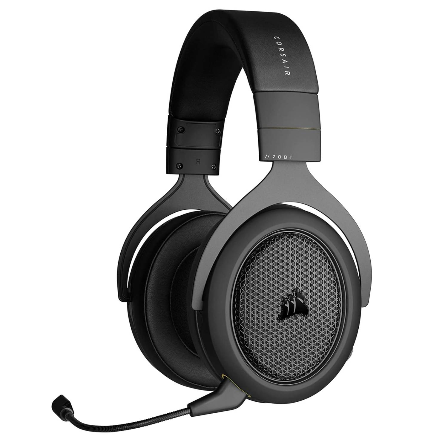 Image of the Corsair HS70 Bluetooth headset with a white background.