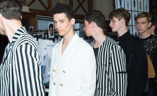 The New Yorker offered a more relaxed spin on the city slicker’s pinstriped banker’s suiting for spring.