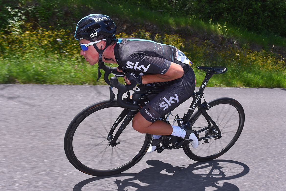Pete Kennaugh in aero mode at the Crit&eacute;rium du Dauphin&eacute;