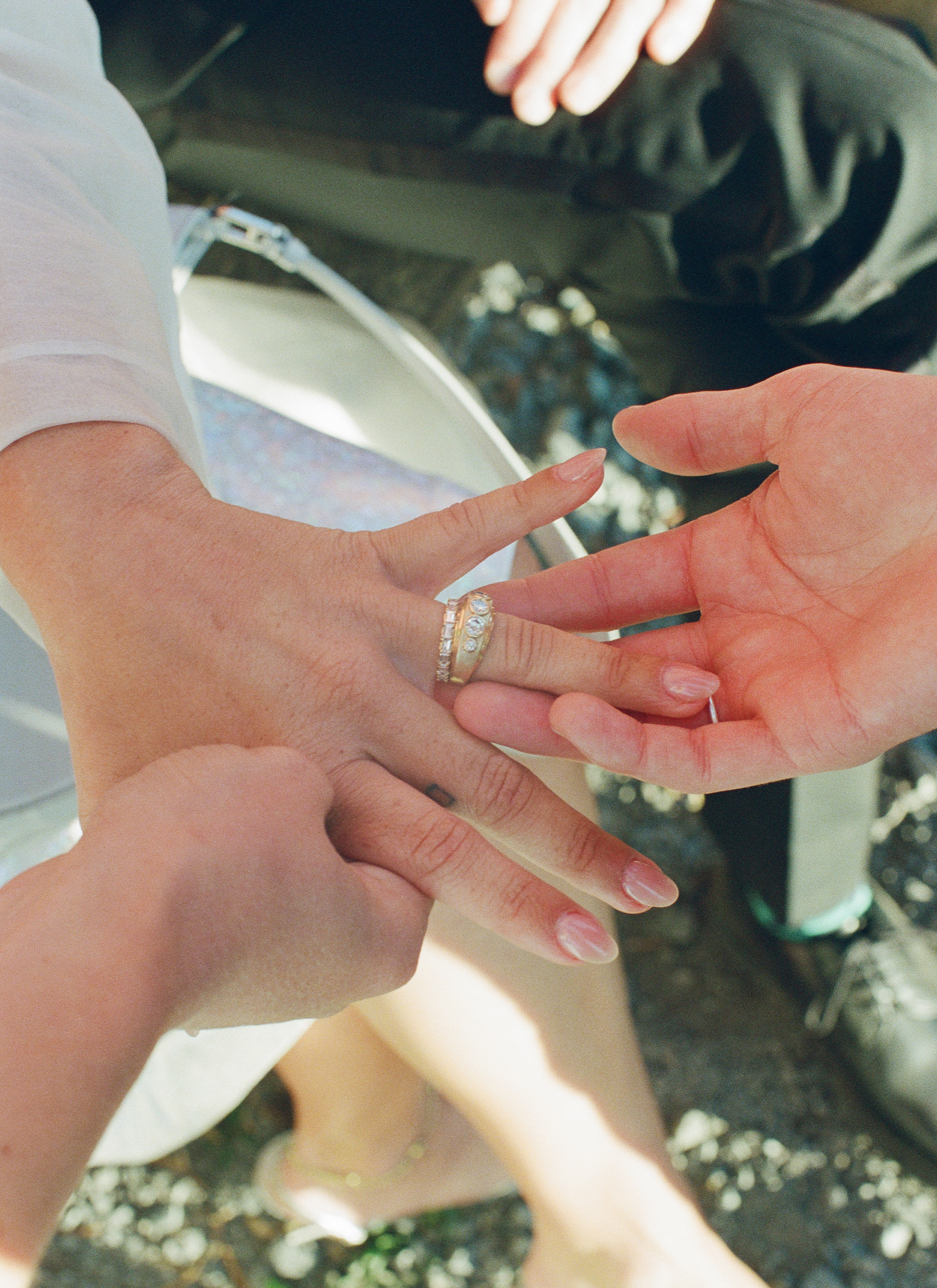 Hadley showing her rings.