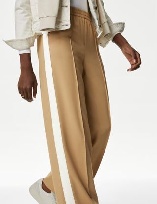 M&S Collection, Side Stripe Wide Leg Trousers