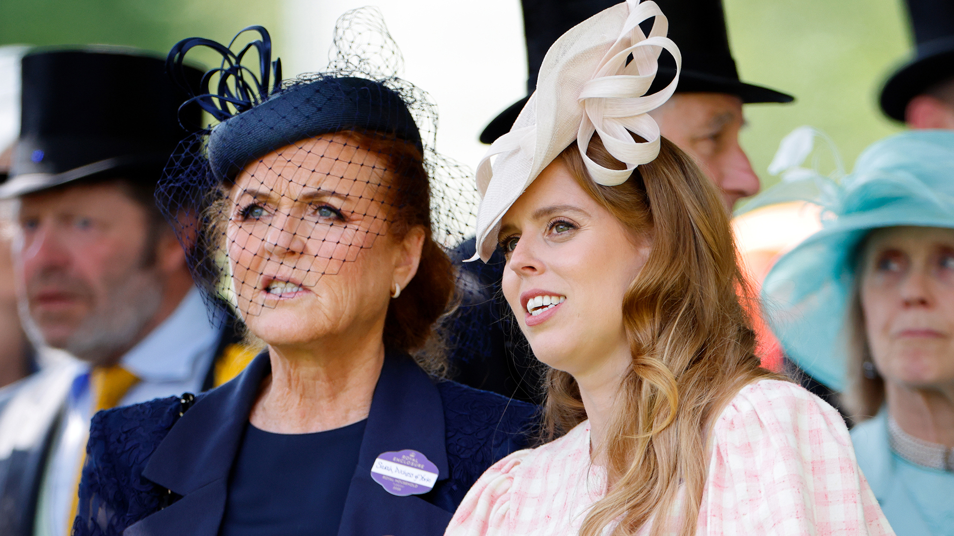 ASCOT, UNITED KINGDOM - JUNE 17: (EMBARGOED FOR PUBLICATION IN UK NEWSPAPERS UNTIL 24 HOURS AFTER CREATE DATE AND TIME) Sarah Ferguson, Duchess of York and Princess Beatrice attend day one of Royal Ascot at Ascot Racecourse on June 17, 2025 in Ascot, England. (Photo by Max Mumby/Indigo/Getty Images)