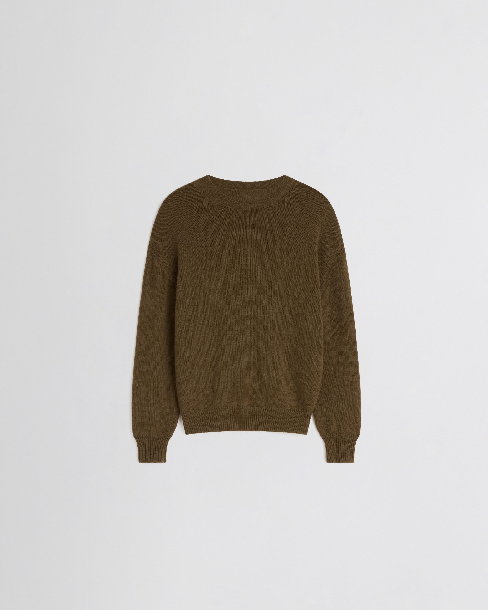 Crewneck Sweater | Khaki Cashmere