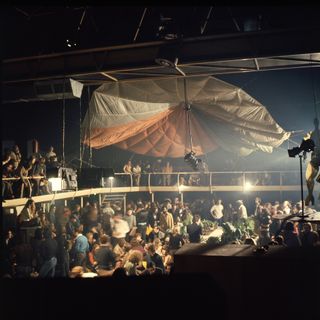 Inside of crowded nightclub