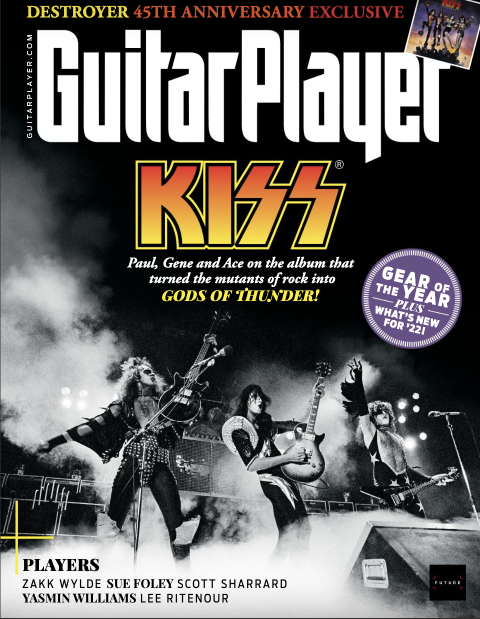 The cover of Guitar Player&#039;s January 2022 issue