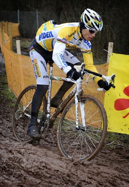 Zdenek Stybar (Telenet Fidea) gets a good look at the St. Wendel course