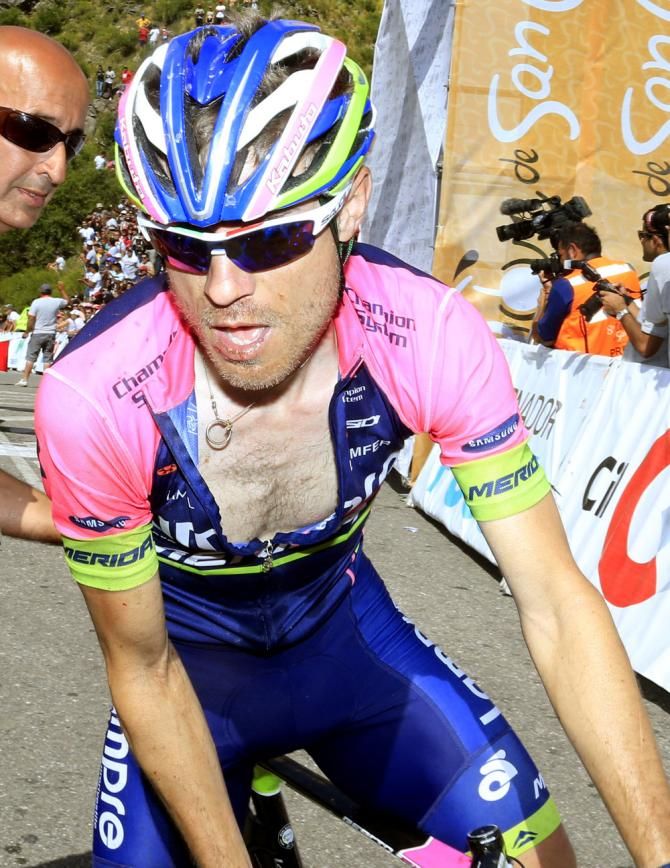 Damiano Cunego (Lampre-Merida) showed some form on the final climb but couldn't follow the best riders