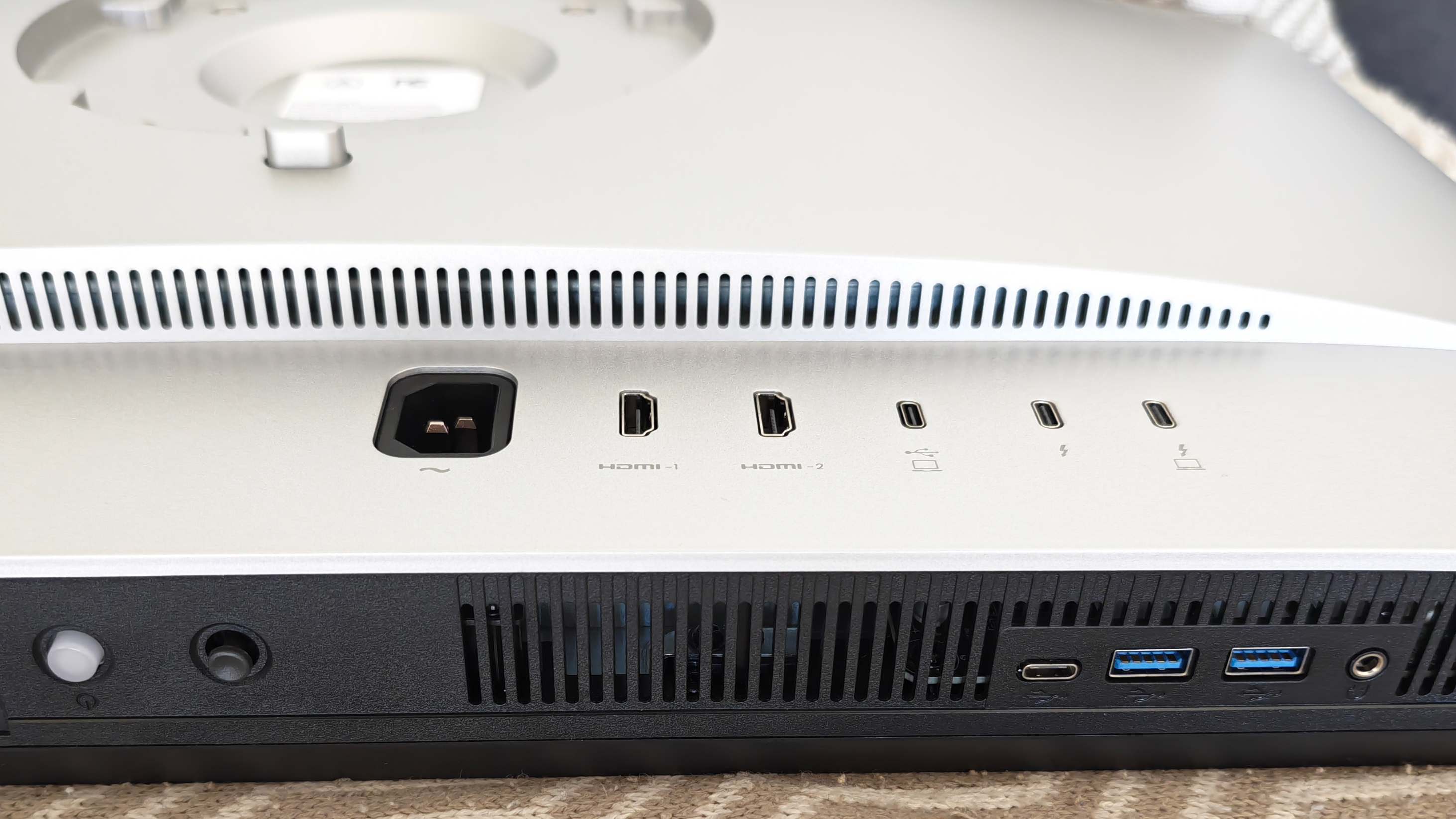 BenQ MA270S monitor ports viewed up close