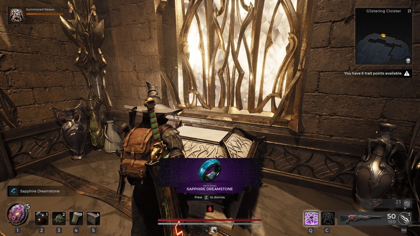 Captura de pantalla de Remnant 2 de un jugador que encuentra un anillo