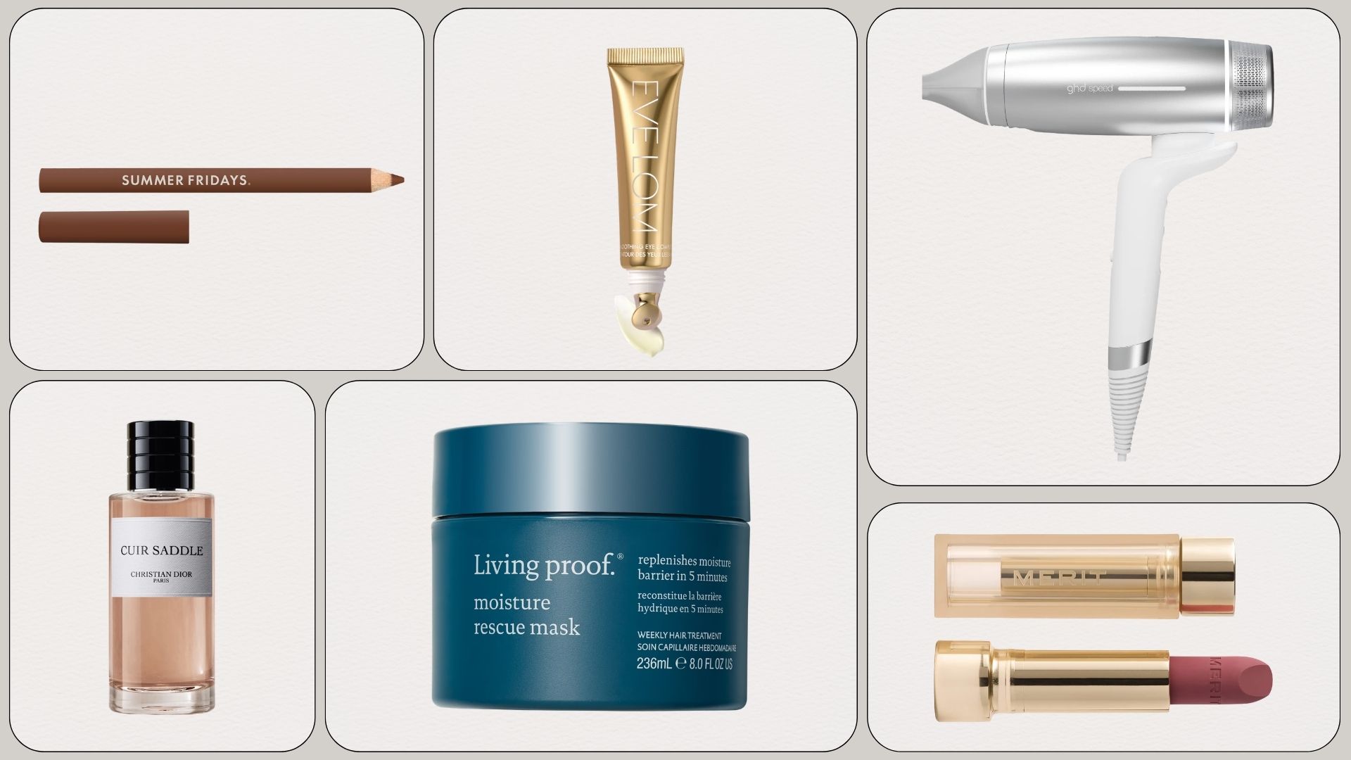 Graphic of the best new beauty products of the month