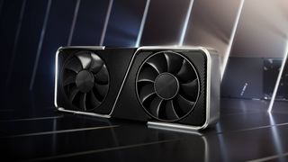 RTX 3060 graphics card with reflective backdrop