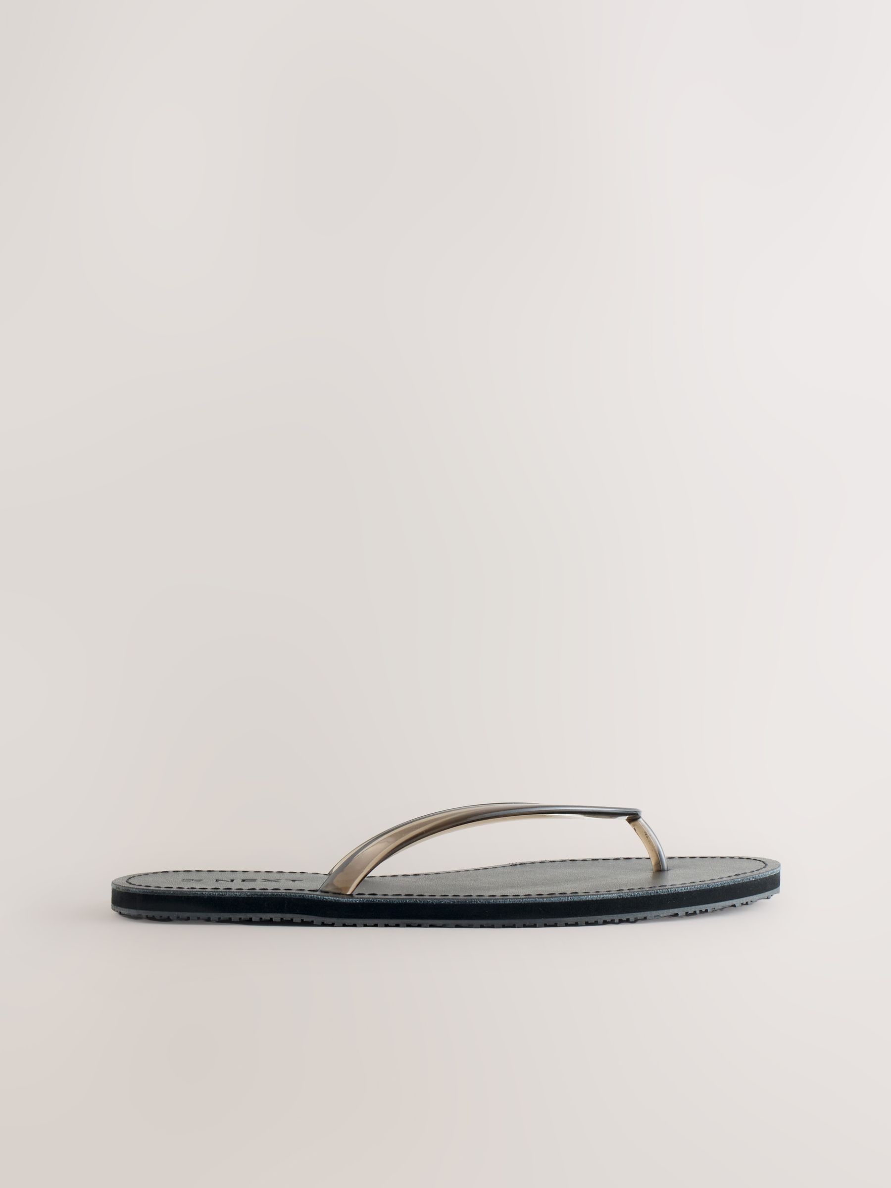 Black Jelly Toe Thong Sandals - Size 3.5 Eu 36
