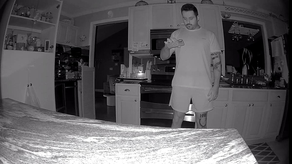 Ring Pan-Tilt shows kitchen at night