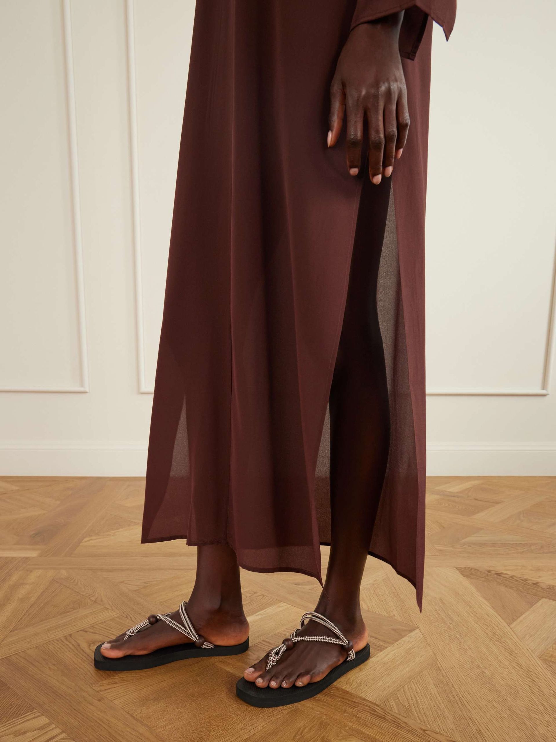 Mika Bead-Embellished Cord Sandals