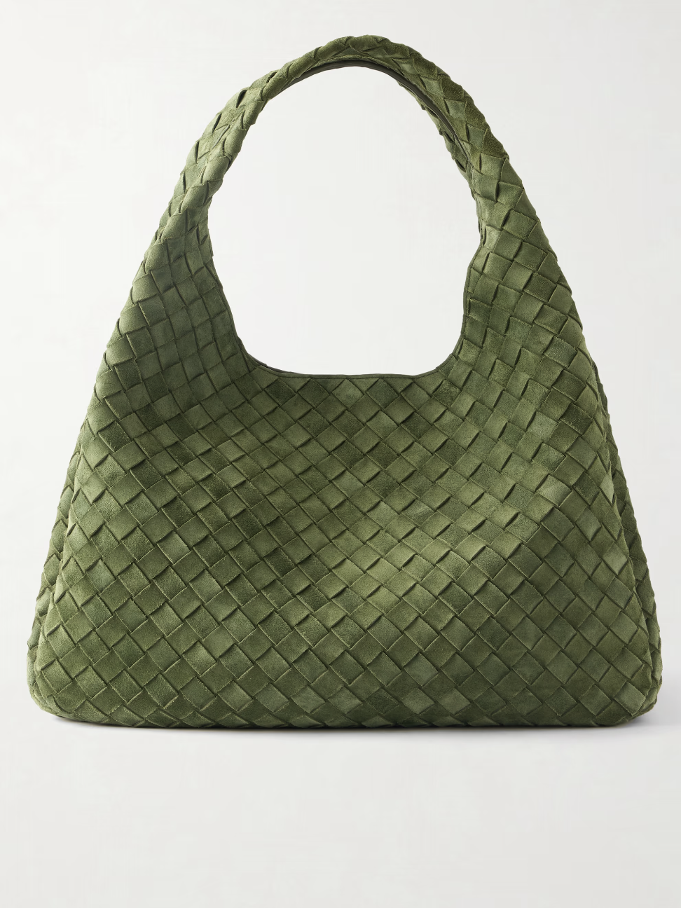Bottega Veneta , Campana Intrecciato suede shoulder bag