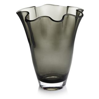 Wilko black smoked glass handkerchief style vase