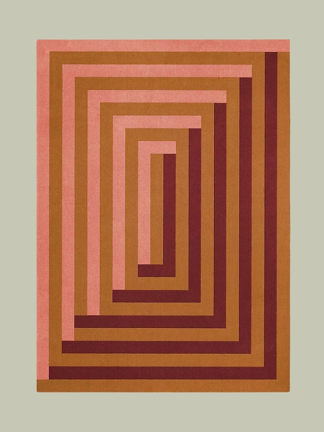 Layered, Tekla Wool Rug in Pink