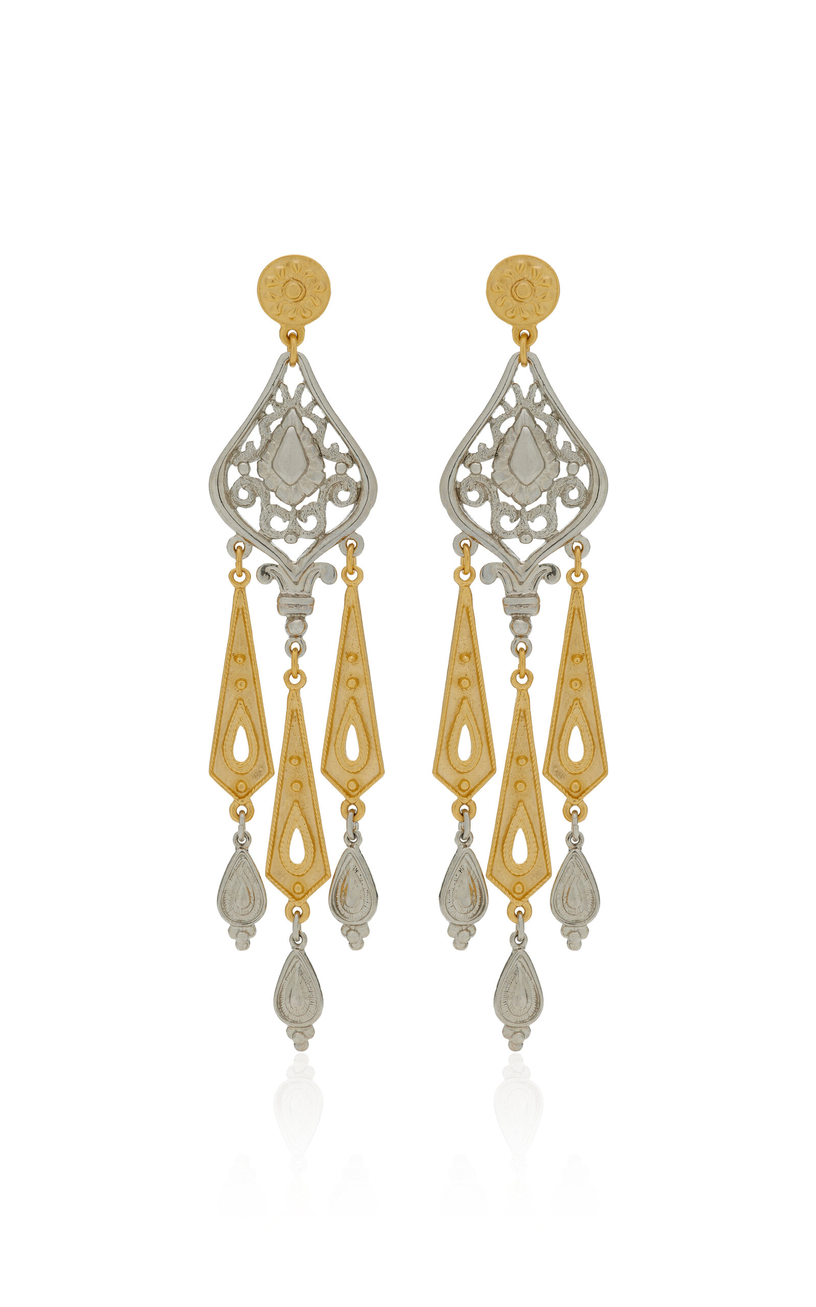 Exclusive La Isla Two-Tone Chandelier Earings