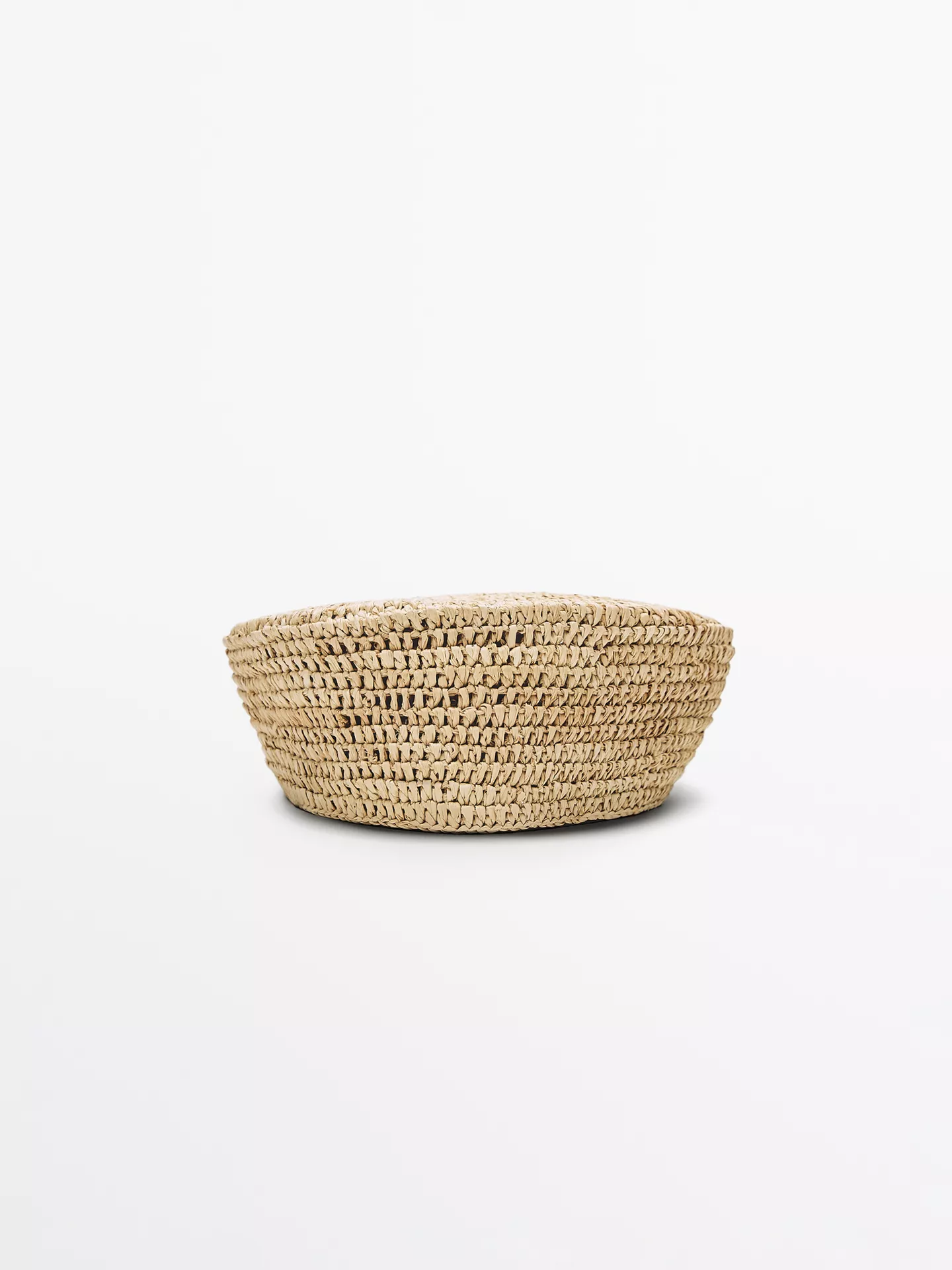A straw Massimo Dutti pillbox hat