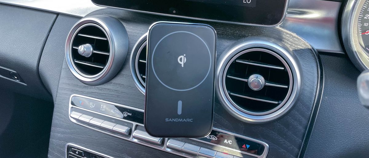 Sandmarc Active Car Mount shown on a car dash