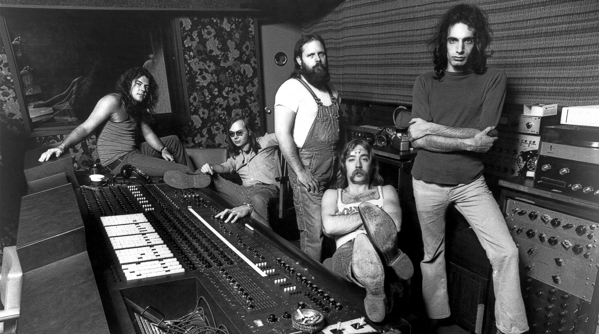 Steely Dan in 1972. (from left) Jim Hodder, bassist Walter Becker, Denny Dias, Jeff &quot;Skunk&quot; Baxter and keyboardist Donald Fagen 