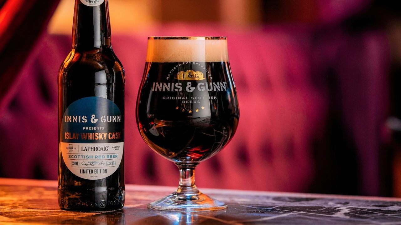 Innis &amp; Gunn Islay Whisky Cask Laphroaig Scottish red ale 