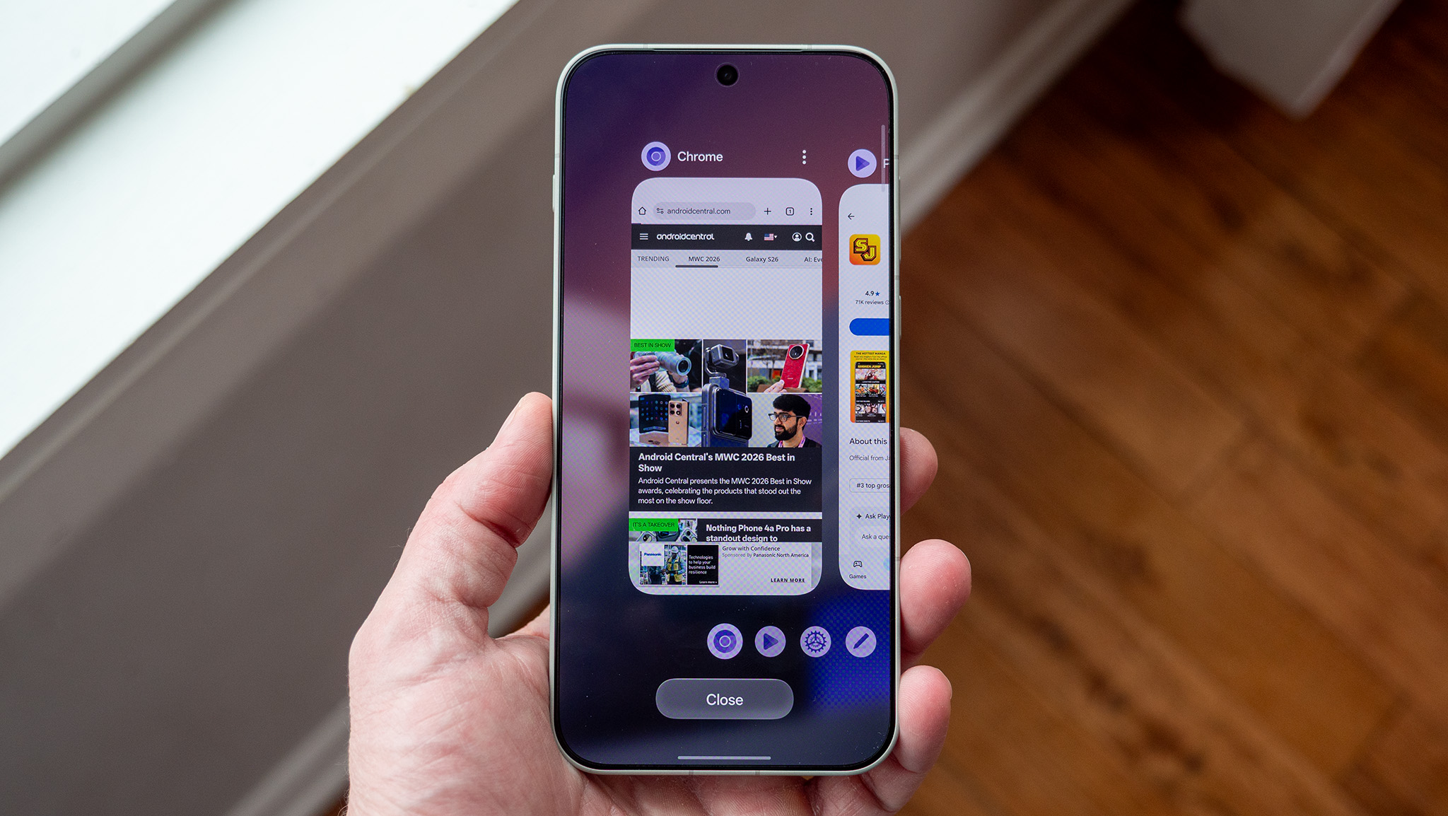 The flat multitasking UI on OxygenOS 16 on a OnePlus 15