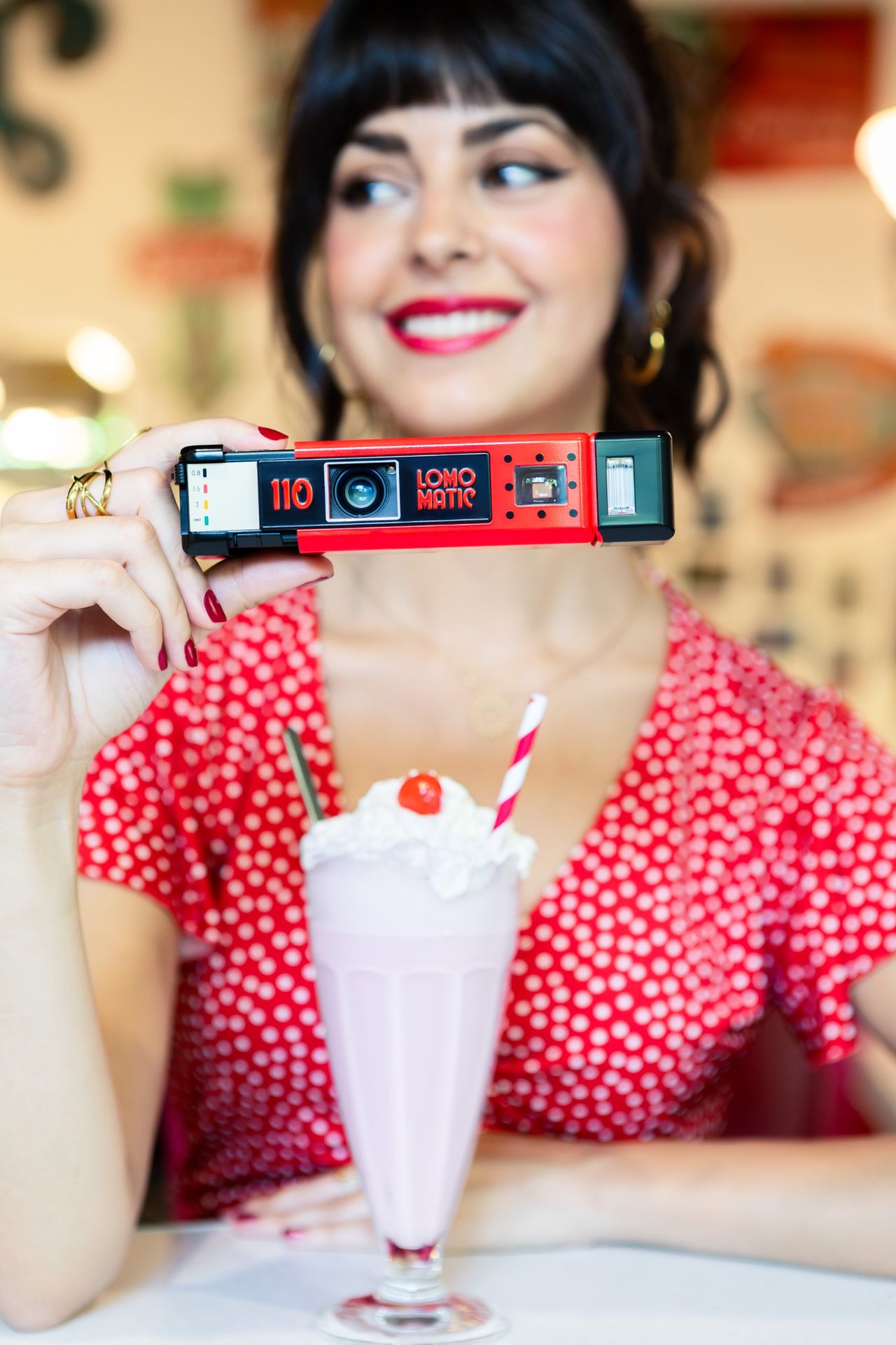 The Lomography Lomomatic 110 Ladybug film camera