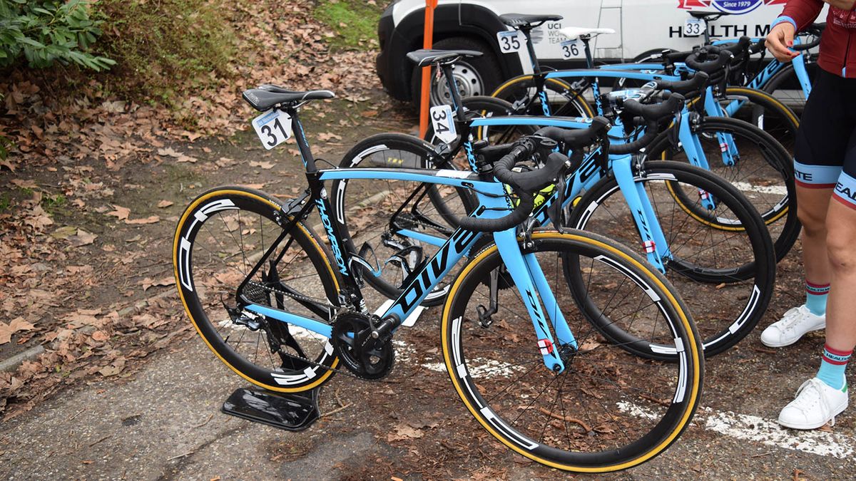The Health Mate Cycleive Team raced the Women's Elite Omloop on their Belgian Thompson Maestro framesets