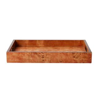 A burlwood tray