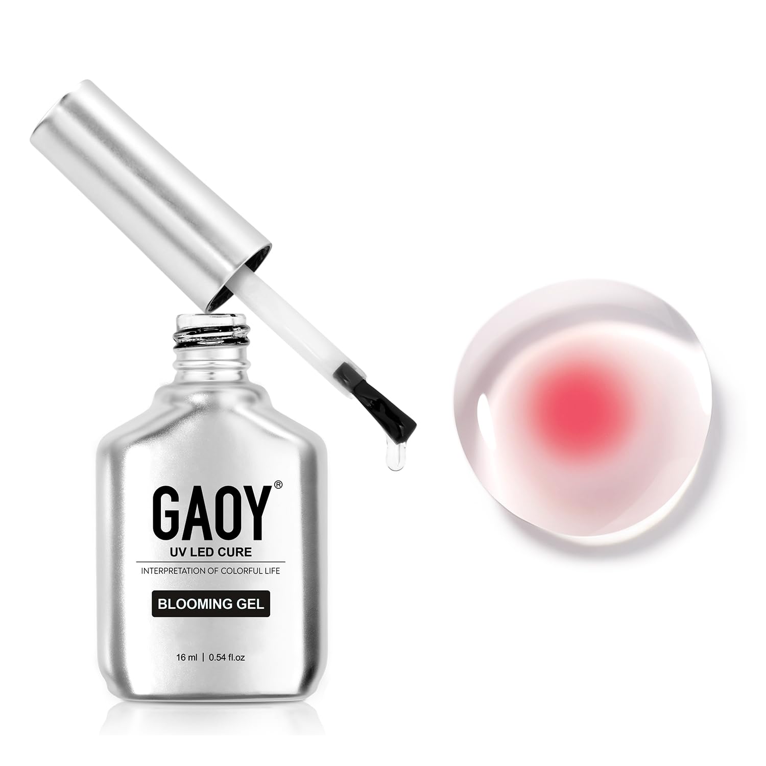 Gaoy Nail Blooming Gel, 16ml Clear Blooming Gel Polish, Spreading Effects Soak Off Uv Light Cure for Nail Art Diy