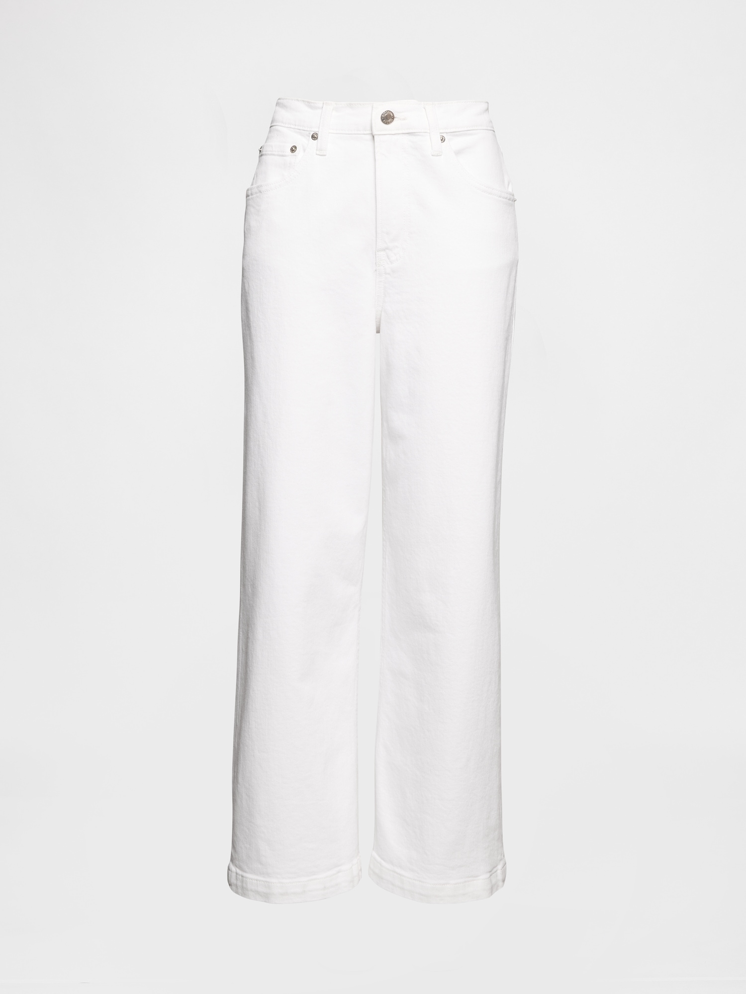 High Rise Stride Wide-Leg Ankle Jeans