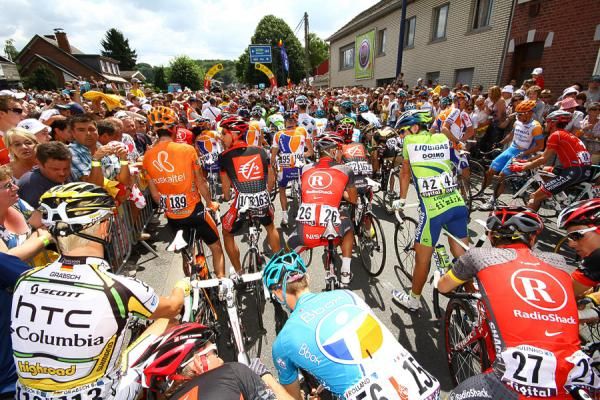 Sunny skies greet the peloton for stage three.