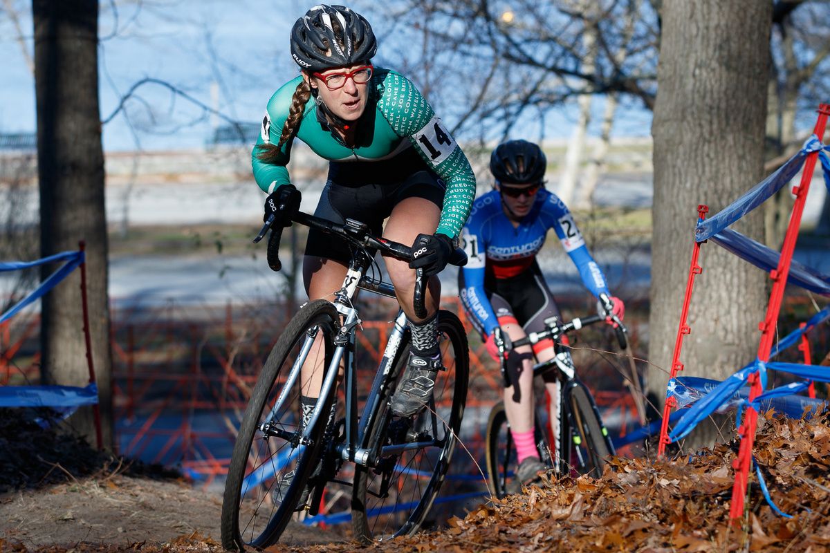 Bowman charges up a climb