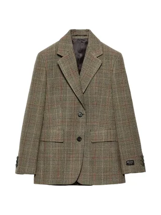 Prada, Single Breasted Prince of Wales Checked Jacket